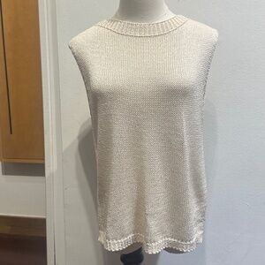 “Italian Knit Essentials – NWT Milio‑Milano Sleeveless Knit Shell - Beige